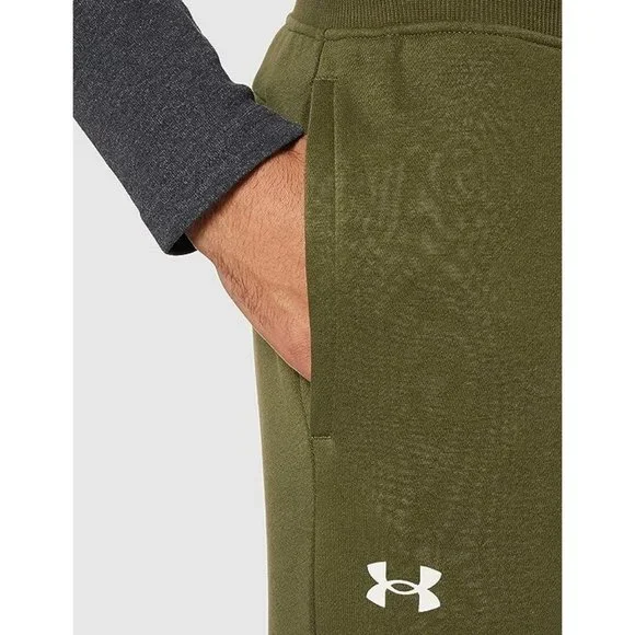 Under Armour Men's UA Rival Cotton Joggers 1357107-390 Olive Green Size Large